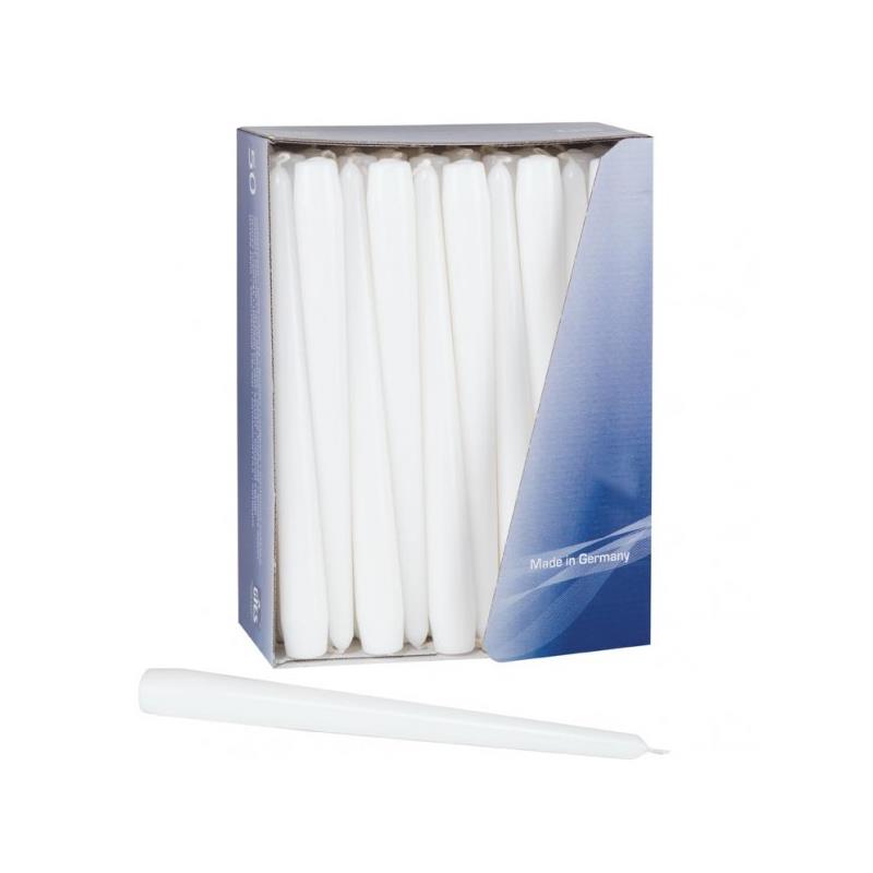 Tapered White Candles 25cm